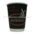 Disposable Hot Drink Double-wall Paper Cup, 8oz/Food Grade/Customized Sizes and Logos are Accepted
